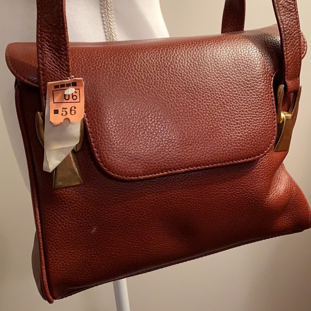 Vintage Crouch & Fitzgerald Pebbled Leather Bag